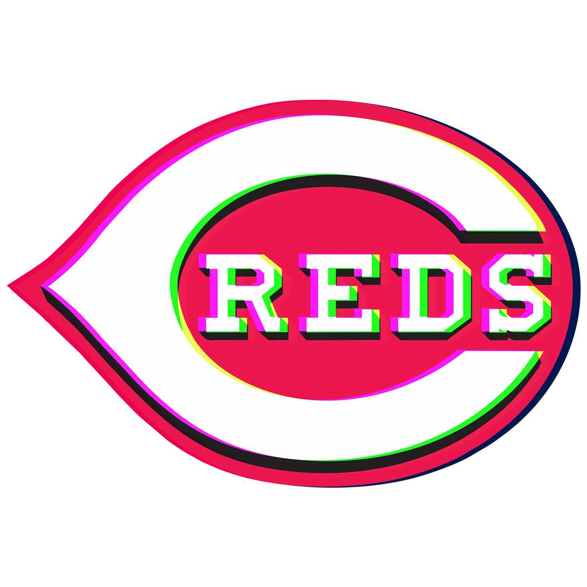 Phantom Cincinnati Reds logo iron on paper